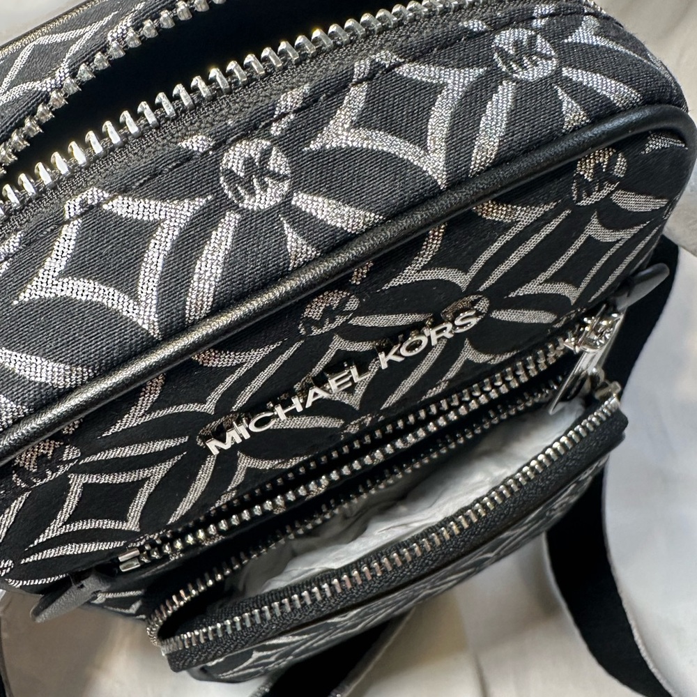 Michael Kors Black and Silver Cross Body Bag - Picture 4 of 6